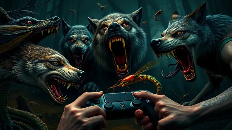 Animales salvajes atacan gamers en bosque