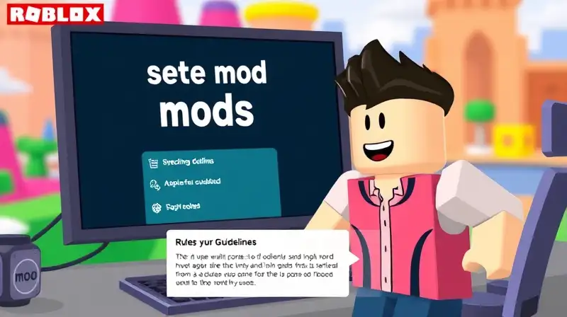 Personaje de Roblox instala mods felizmente