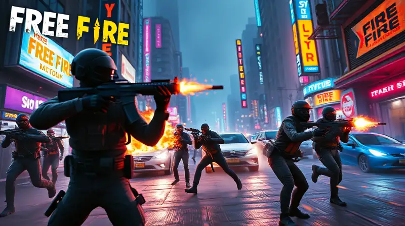 Escena intensa de batalla futurista y vibrante