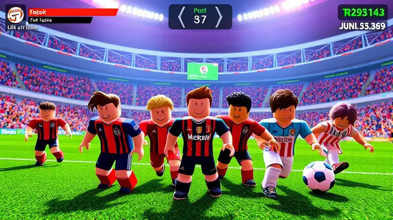 Juego de fútbol Roblox con ambiente dinámico