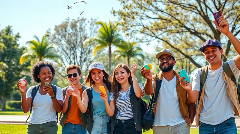 Jugadores capturan Pokémon felices en parque
