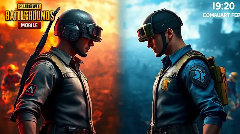 Dos personajes PUBG, rangos opuestos, competencia intensa