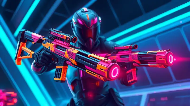 Armas futuristas de Valorant con skins vibrantes