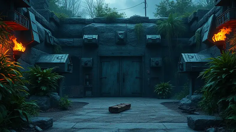 Entrada subterránea reforzada en ambiente tenso