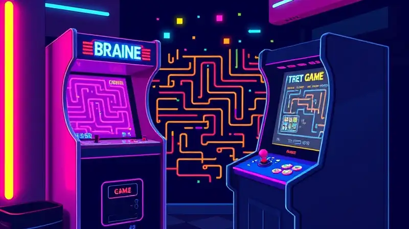 Máquina arcade retro con gráficos pixelados