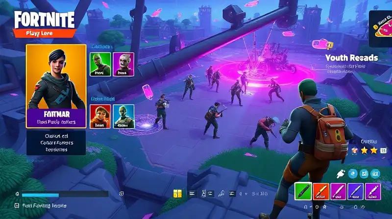 Jugador sube de nivel en Fortnite vibrante