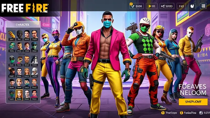 Personalización vibrante de personajes en Free Fire
