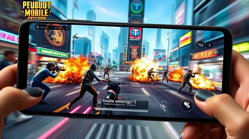 Gameplay intenso de PUBG Mobile en móvil