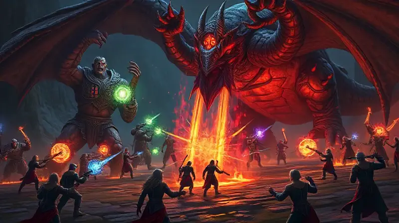 Batalla épica en mazmorra oscura fantástica
