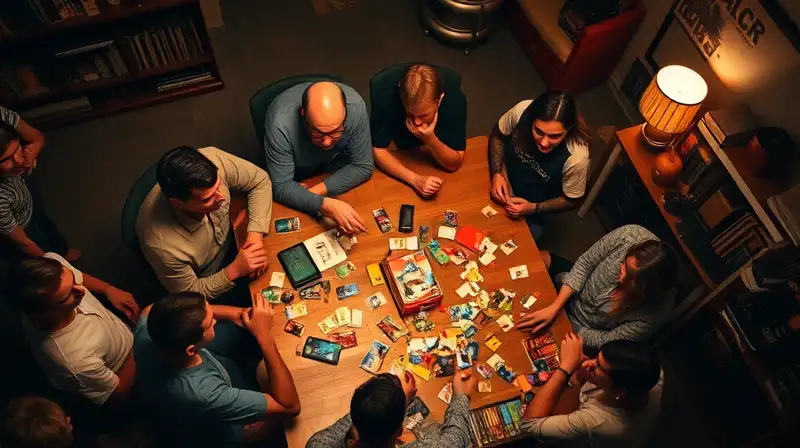 Grupo diverso juega caóticamente en mesa