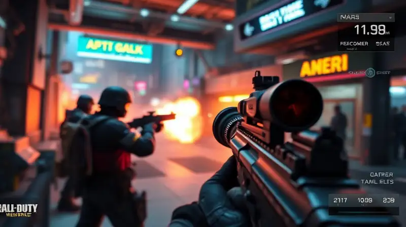 Gamer concentrado en intensa batalla futurista