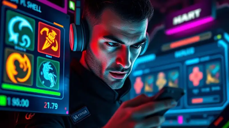 Estratega futurista analiza interfaz digital vibrante