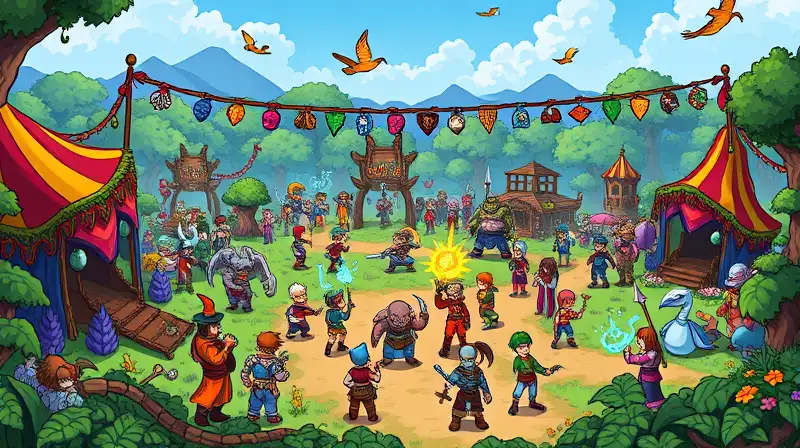 Evento vibrante de Terraria con acción mágica