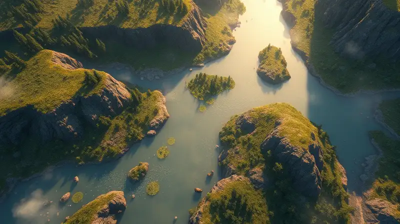 Mapa de juego Rust con naturaleza realista
