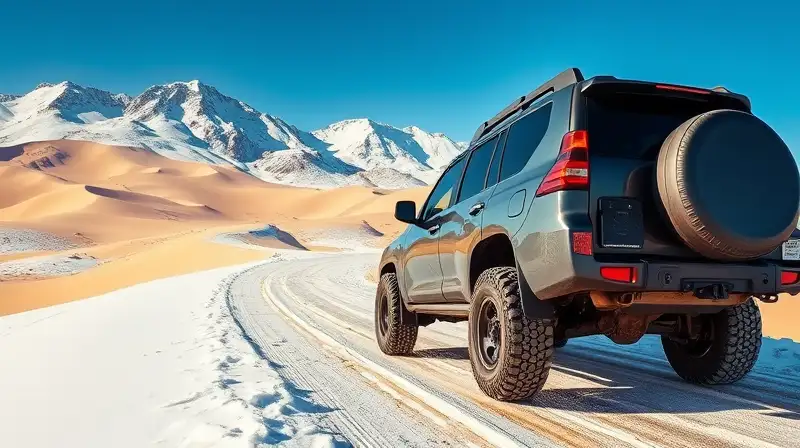 SUV aventura en nieve y desierto