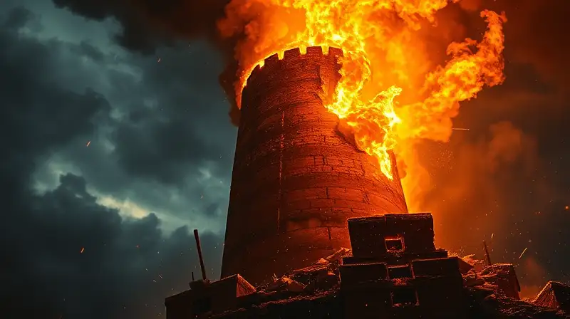 Torre en llamas