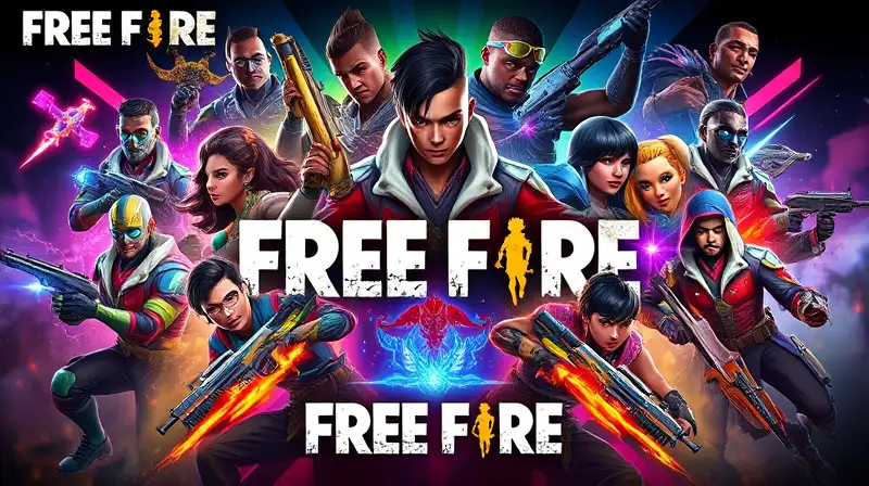 Personajes vibrantes de Free Fire en acción