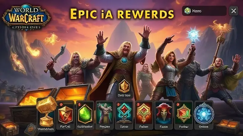 Recompensas épicas y personajes heroicos vibrantes