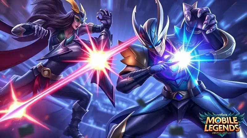 Héroes de Mobile Legends en batalla intensa