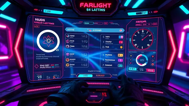 Interfaz futurista Farlight 84