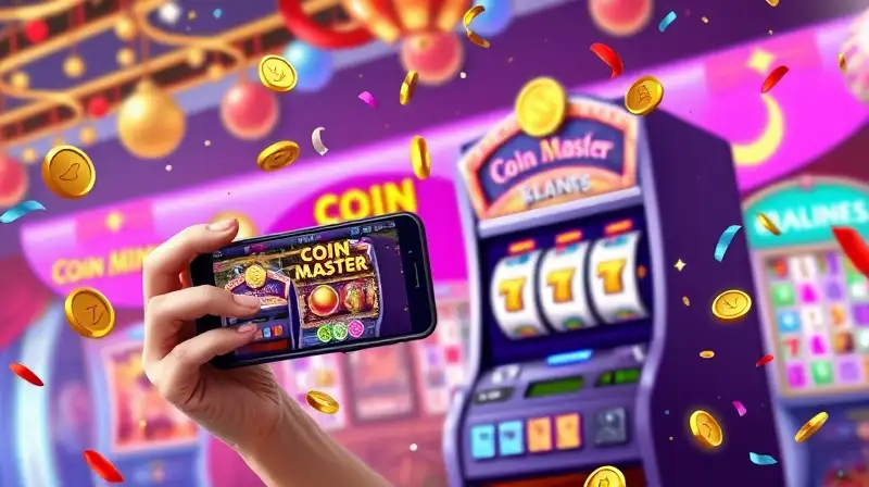 Jugador feliz gana monedas en Coin Master