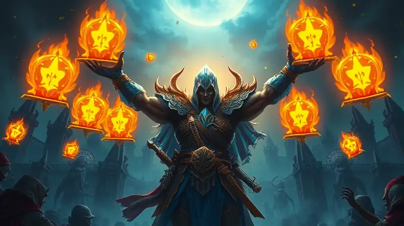 Cazador victorioso con energía mística brillante