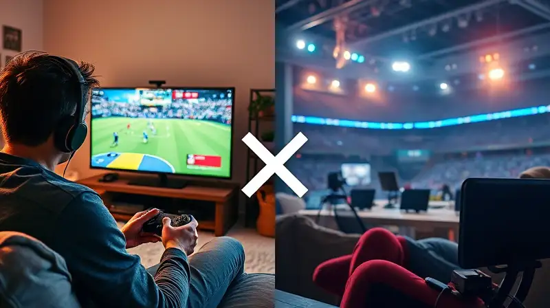 Contraste entre juego offline relajado y online competitivo