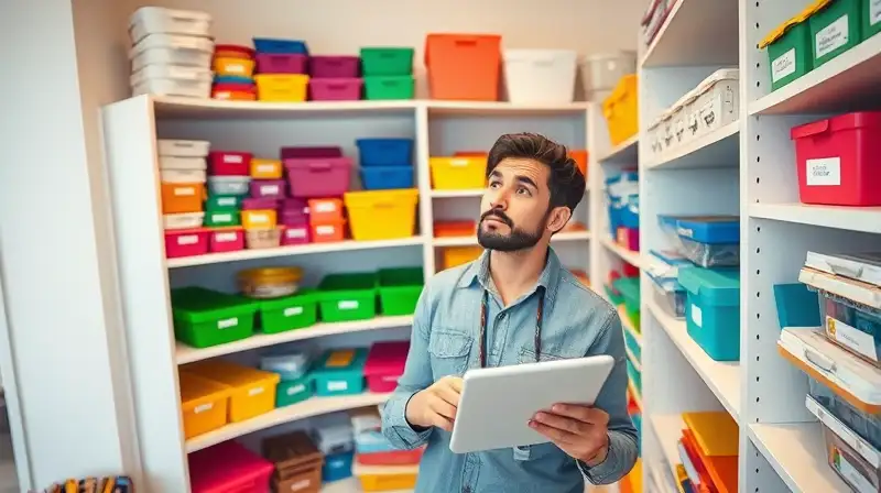 Persona organizada planifica con calma y colores