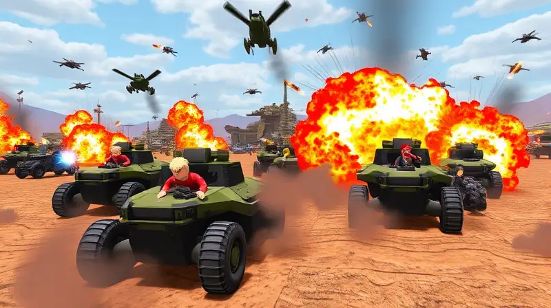 Juego de guerra en Roblox con acción