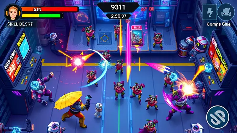 Juego arcade multijugador con estrategia y acción