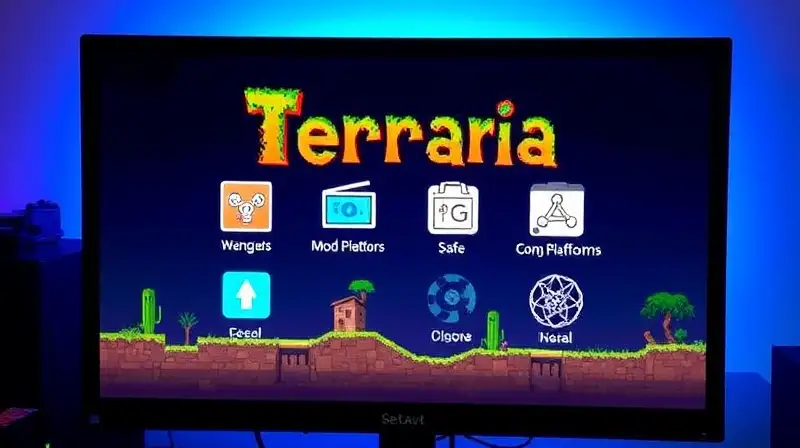 Pantalla muestra Terraria con mods seguros