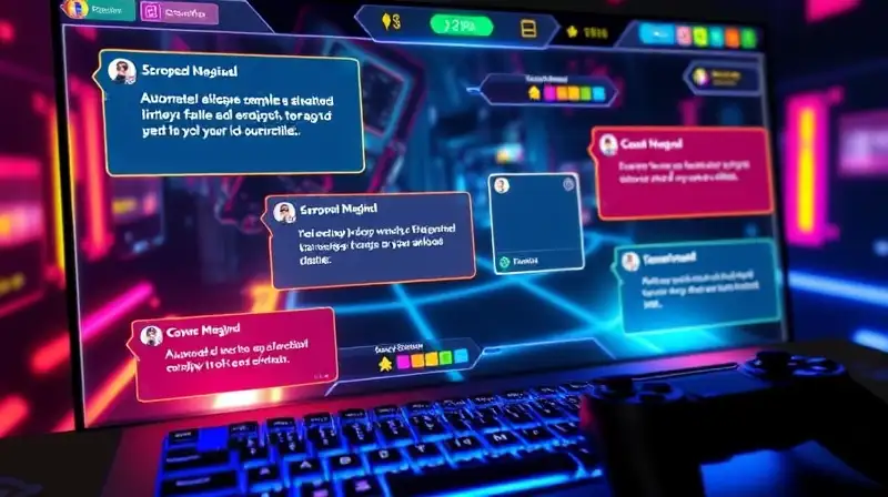 Interfaz de juego con chat y diseño moderno