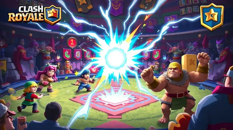 Batalla Clash Royale con hechizo eléctrico