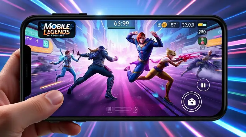 Juego móvil vibrante con acción dinámica