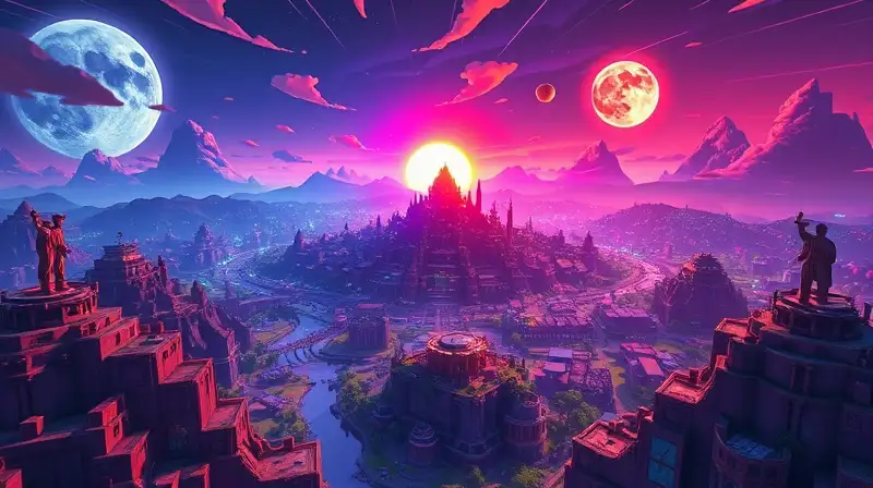 Mapa creativo de Fortnite con ciclo día-noche