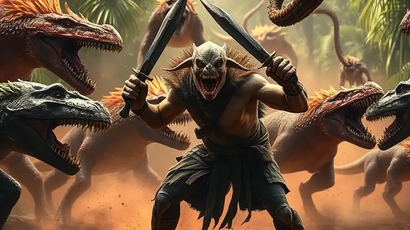 Superviviente armado lucha en jungla intensa