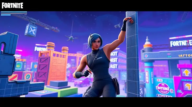 Personaje de Fortnite edita muros rápidamente