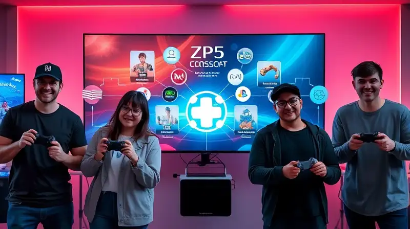 Jugadores diferentes con consolas y conexión digital