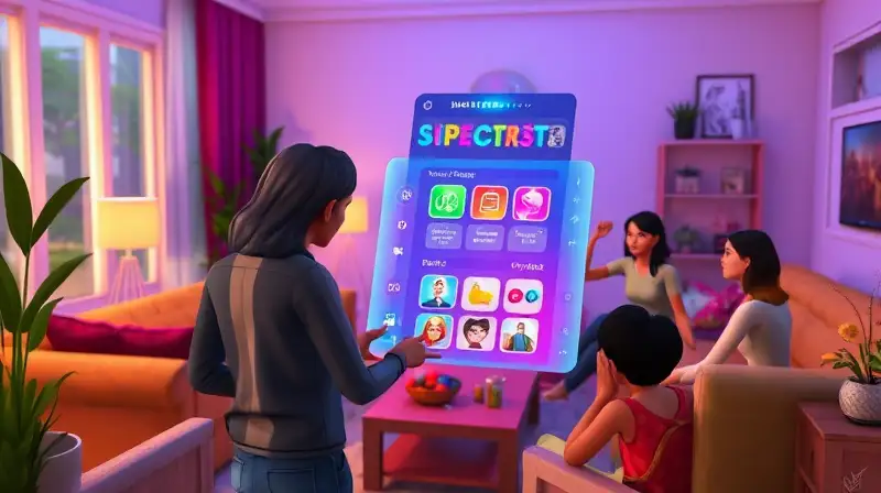 Sim personaliza sala vibrante con interfaz holográfica