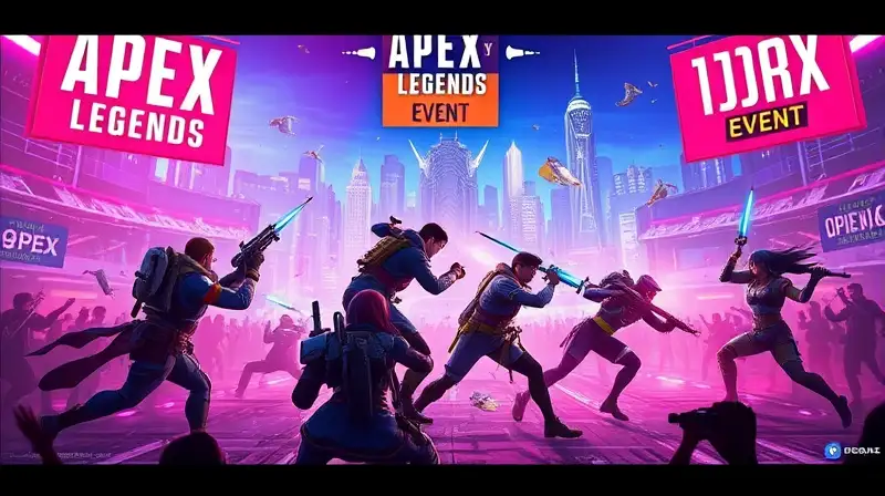 Personajes de Apex Legends en arena futurista