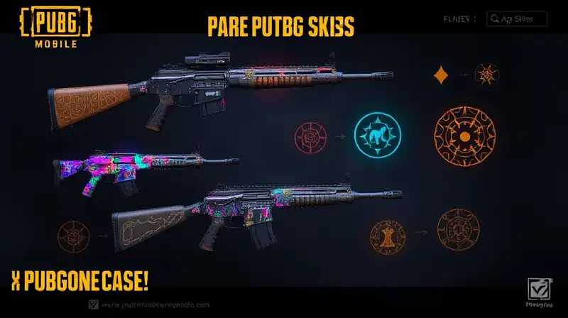 Armas de PUBG con skins místicas y vibrantes
