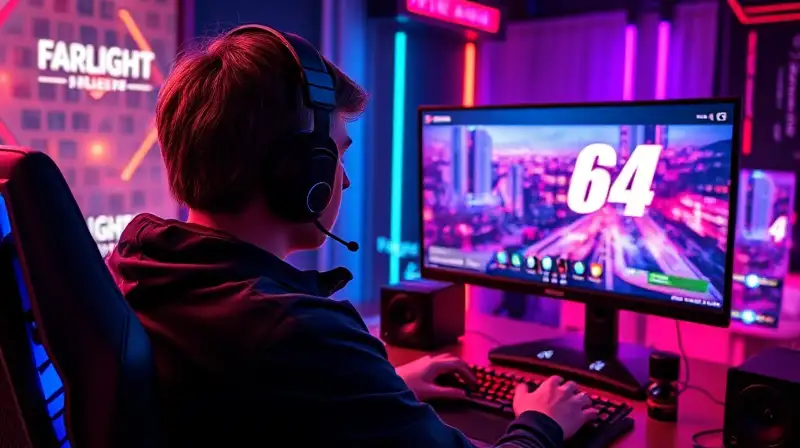 Gamer transmite Farlight 84 con ambiente futurista