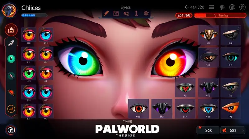 Interfaz futurista de personalización de ojos