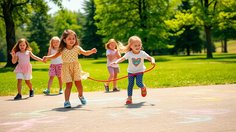 Niños jugando al aire libre felices