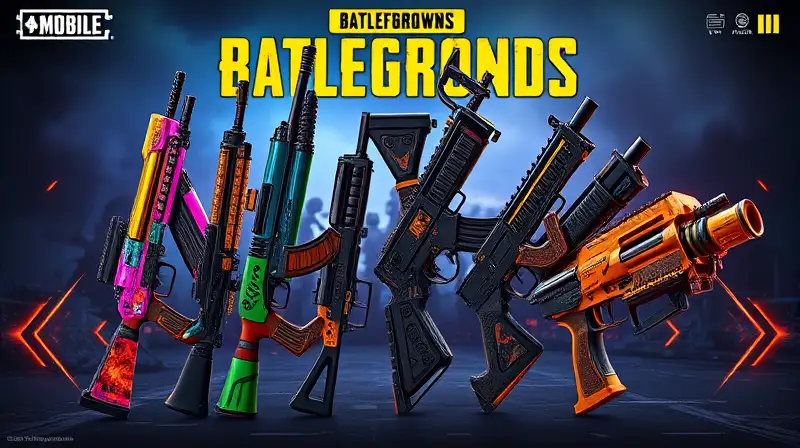 Armas PUBG Mobile con skins vibrantes