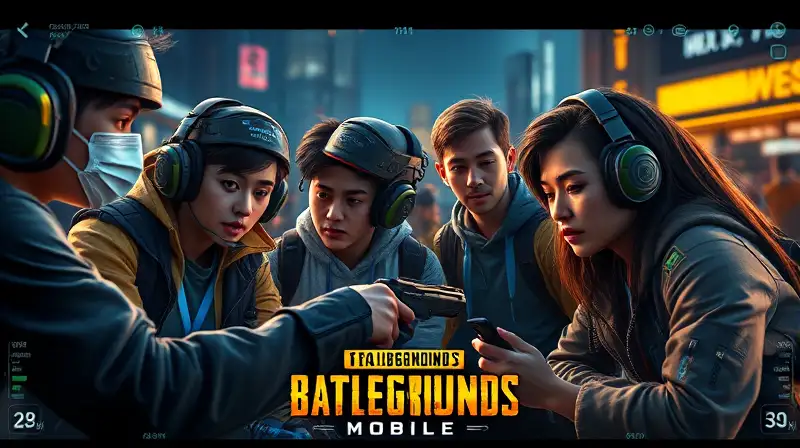 Equipo diverso jugando PUBG Mobile intensamente