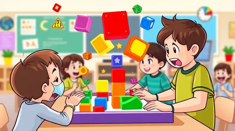 Niños aprenden física jugando Roblox colorido
