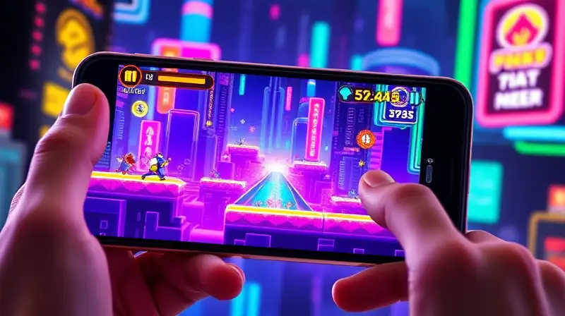 Juego móvil vibrante con acción futurista