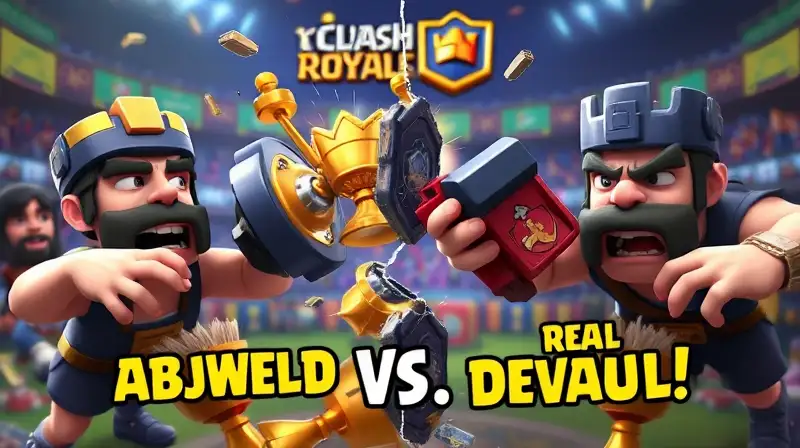 Escena intensa de Clash Royale: victoria y derrota