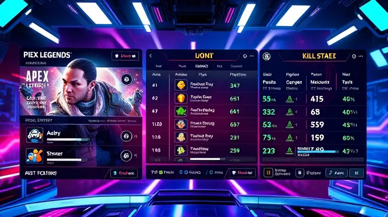 Interfaz futurista de Apex Legends vibrante